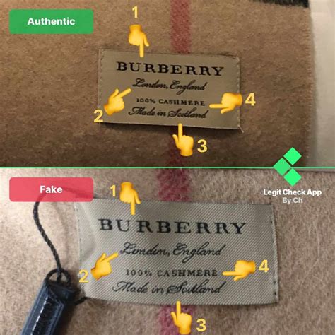 fake burberry scarf label